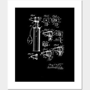 Otoscope Vintage Patent Drawing Posters and Art